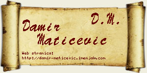 Damir Matićević vizit kartica